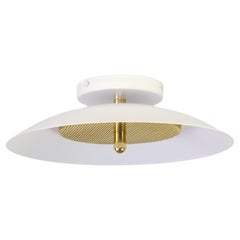 Signal Flush Mount, White and Brass, from Souda, in Stock