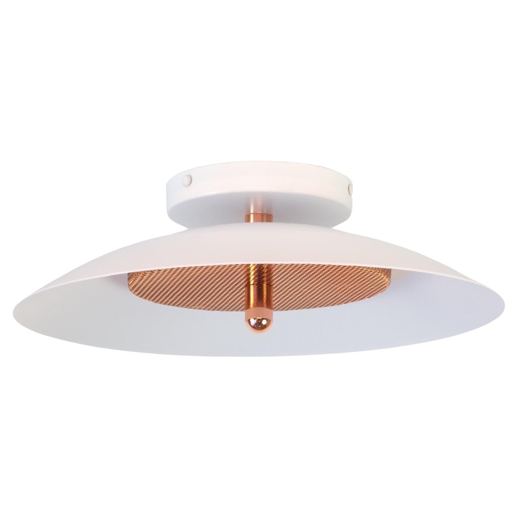Signal Flush Mount, White and Copper, from Souda, in Stock For Sale