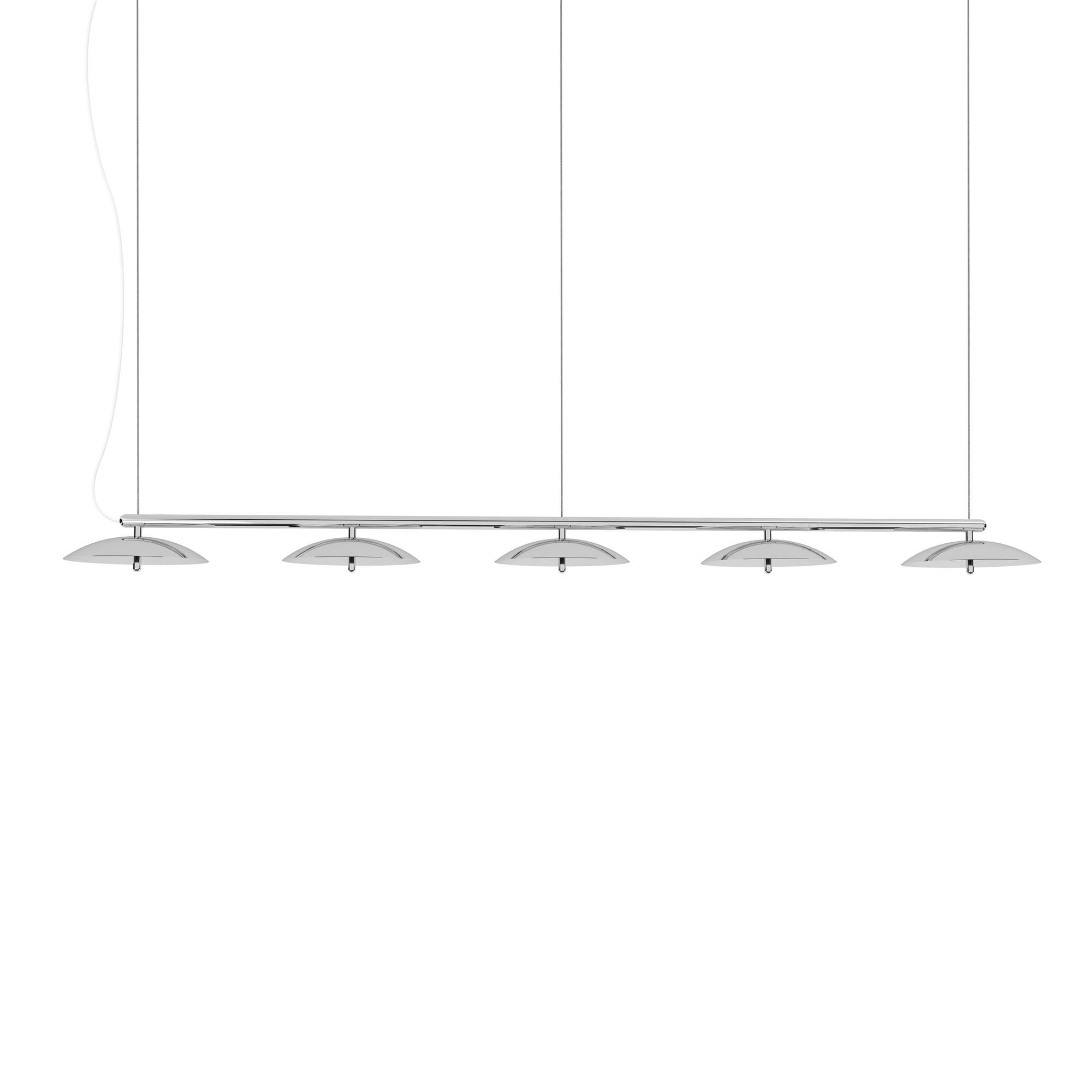 Contemporary Signal Linear Pendant, by Souda, Extra Long, Black & Brass, Made to Order For Sale