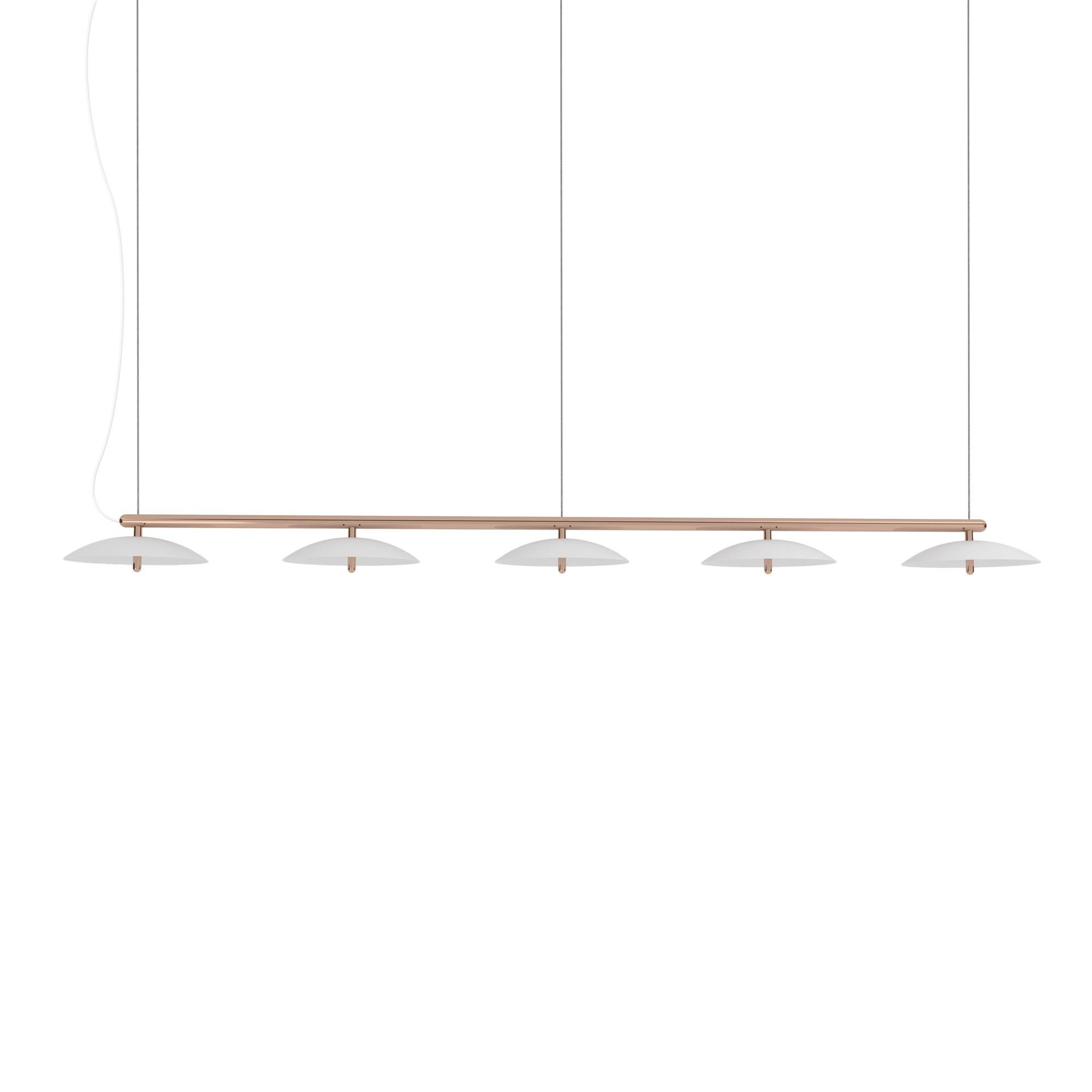 Signal Linear Pendant, by Souda, Extra Long, Black & Brass, Made to Order For Sale 1