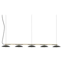 Signal Linear Pendant, by Souda, Extra Long, Black & Brass, Made to Order
