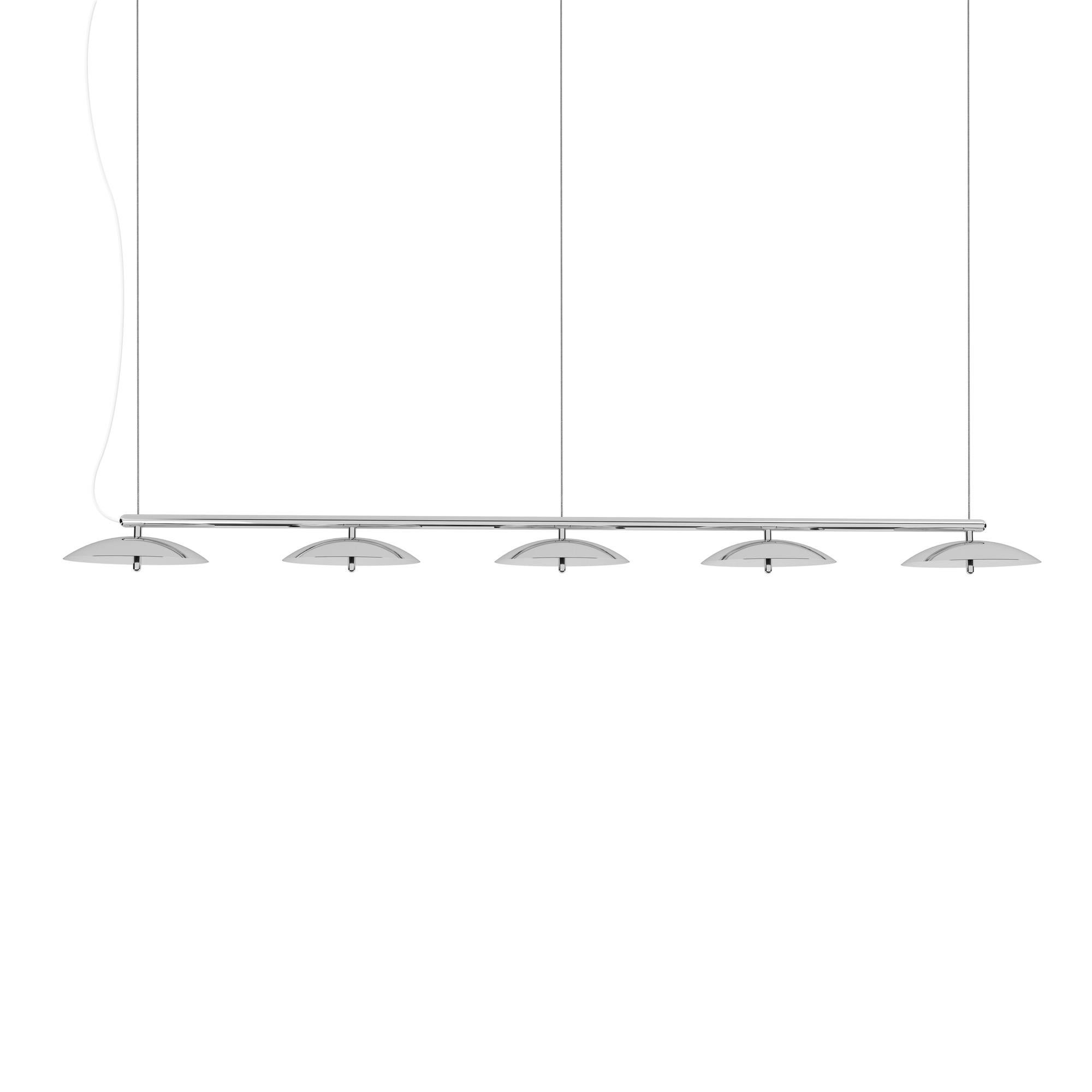 XXIe siècle et contemporain Pendentif linéaire Signal, par Souda, extra long, noir et cuivre, fabriqué sur commande en vente