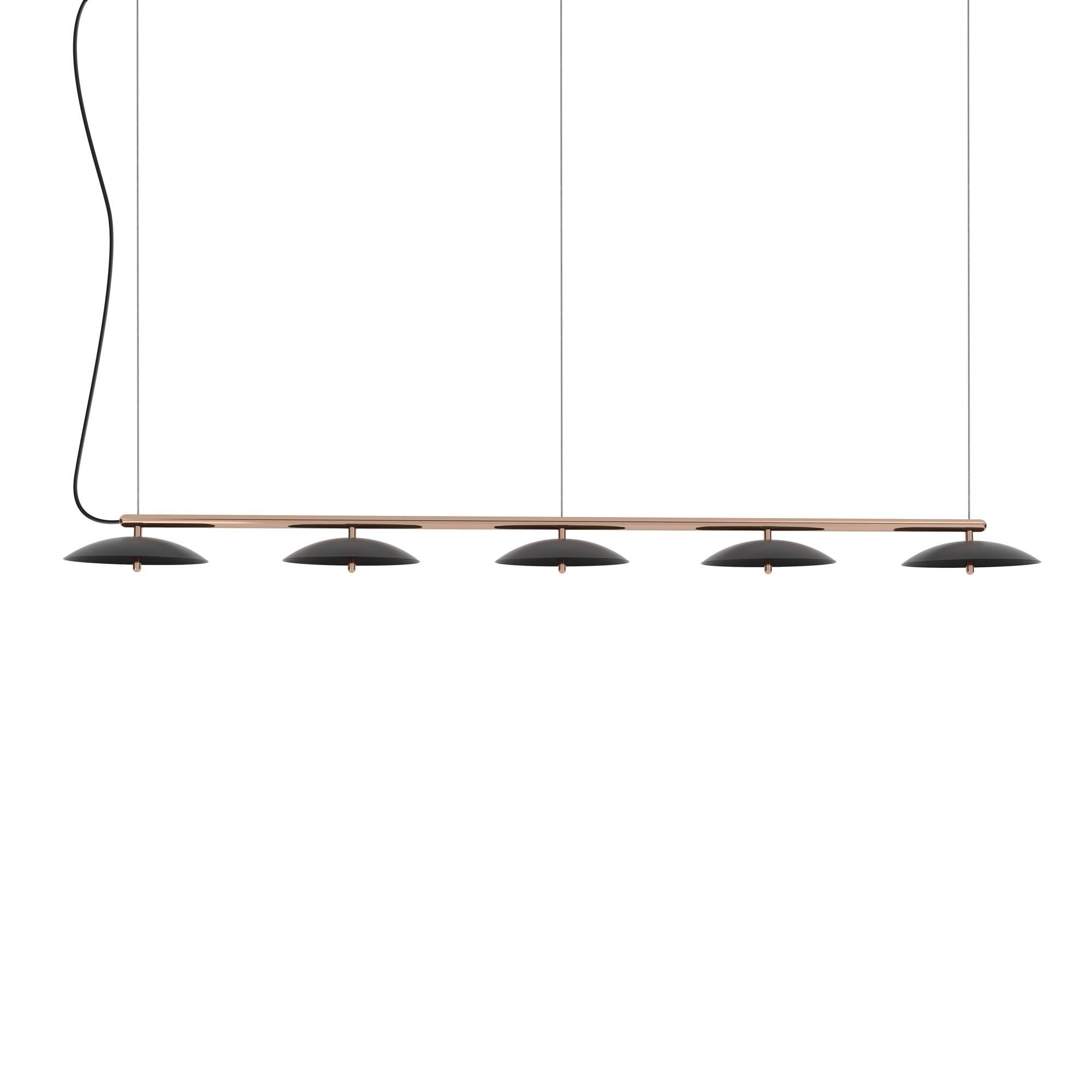 Signal Linear Pendant, by Souda, Extra Long, Black & Nickel, Made to Order For Sale 4