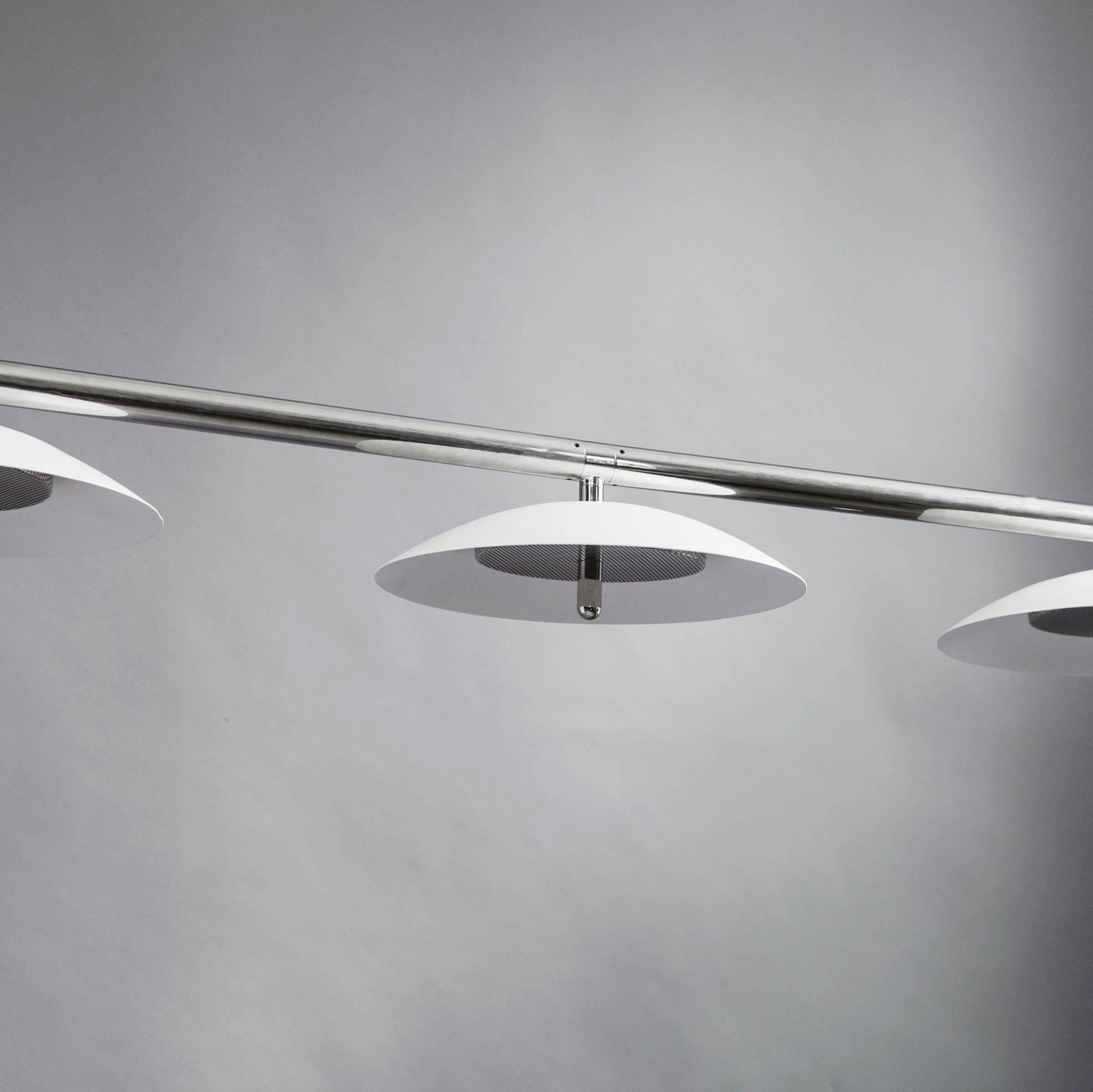 Signal Linear Pendelleuchte, von Souda, Extra lang, Weiß & Messing, auf Bestellung gefertigt (Moderne) im Angebot