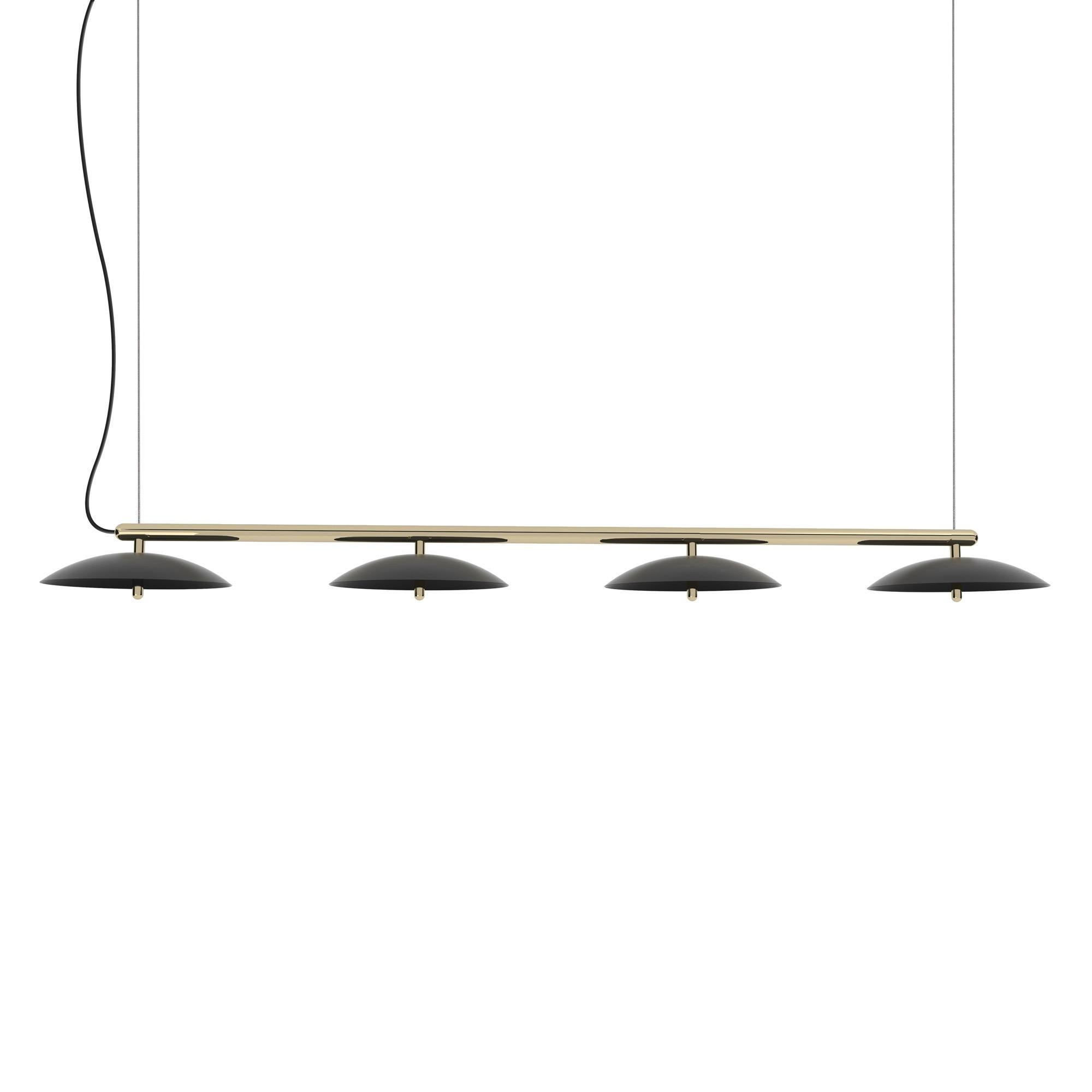 American Signal Linear Pendant, by Souda, Long, Black & Nickel, Made to Order For Sale