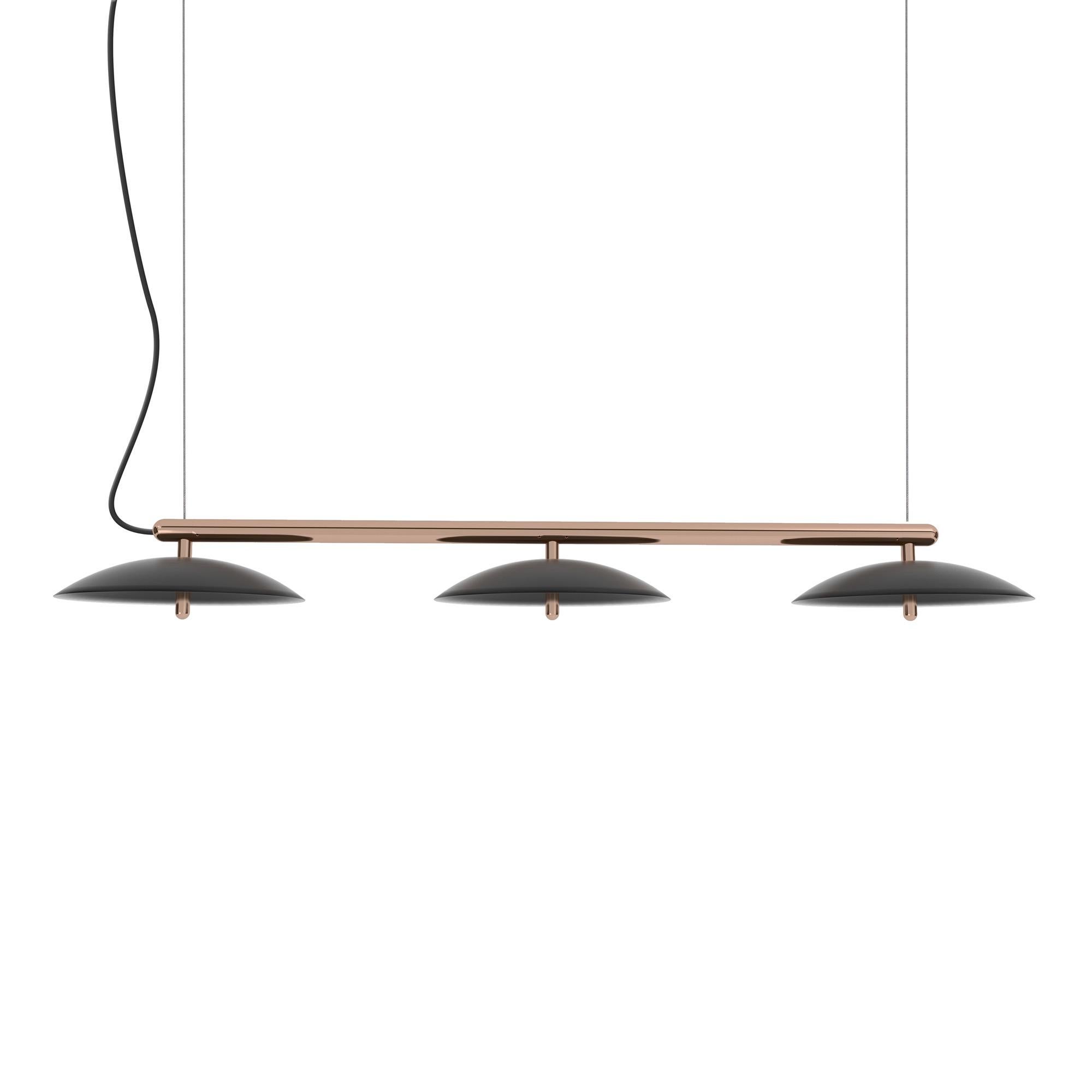 Signal Linear Pendant, by Souda, Long, Black & Nickel, Made to Order In New Condition For Sale In Brooklyn, NY