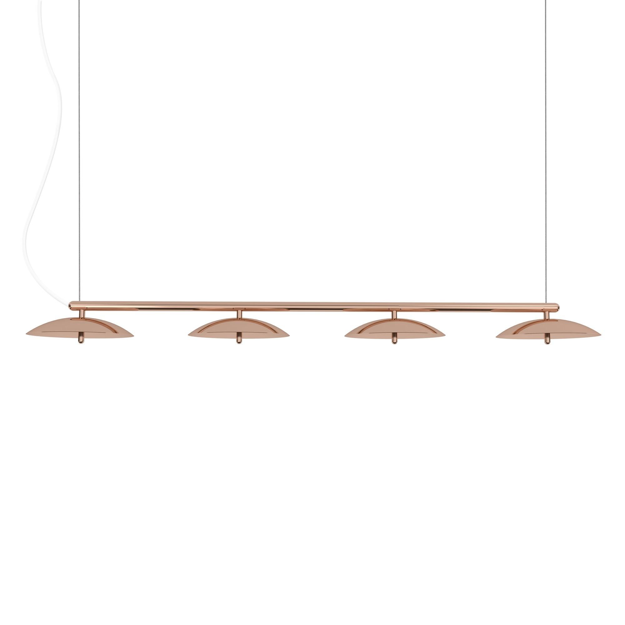 Lampe à suspension linéaire Signal de Souda, longue, en laiton, fabriquée sur commande en vente 3