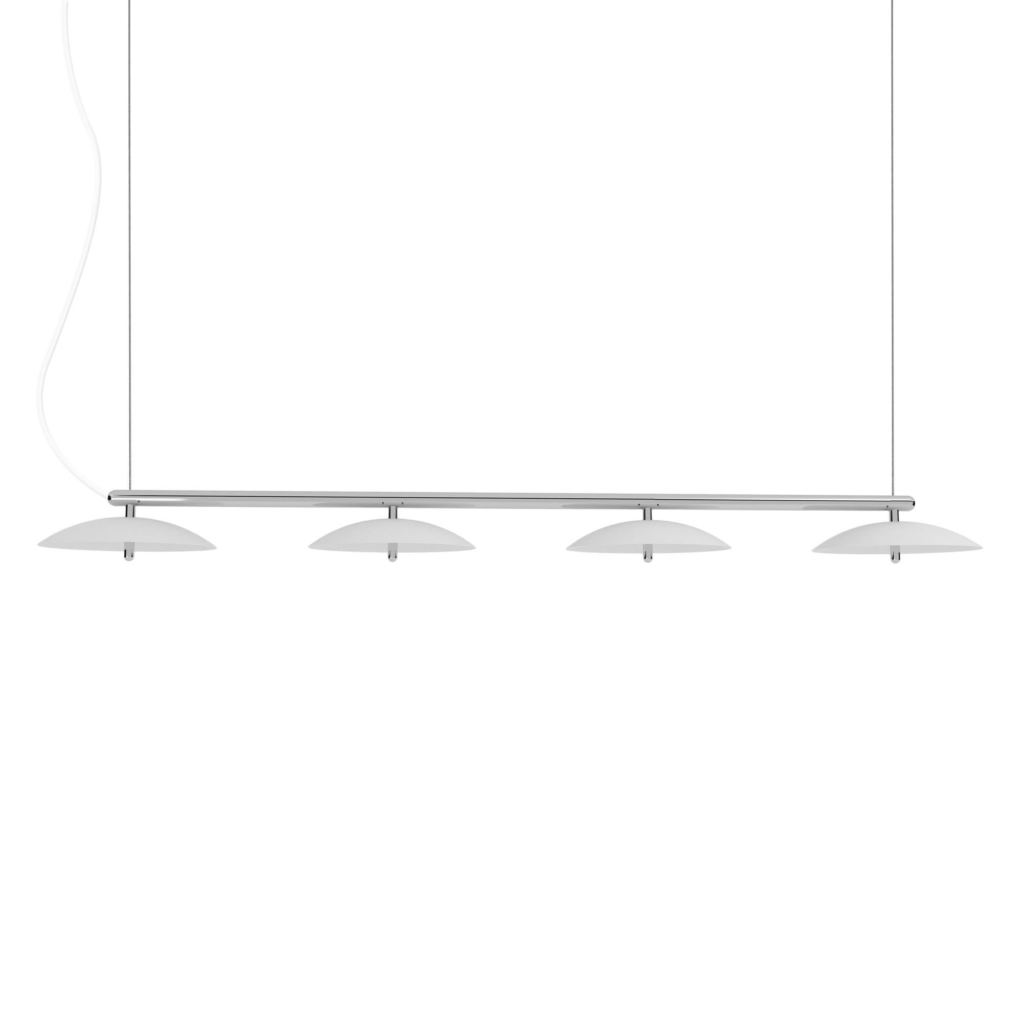 Lampe à suspension linéaire Signal de Souda, longue, en laiton, fabriquée sur commande en vente 2