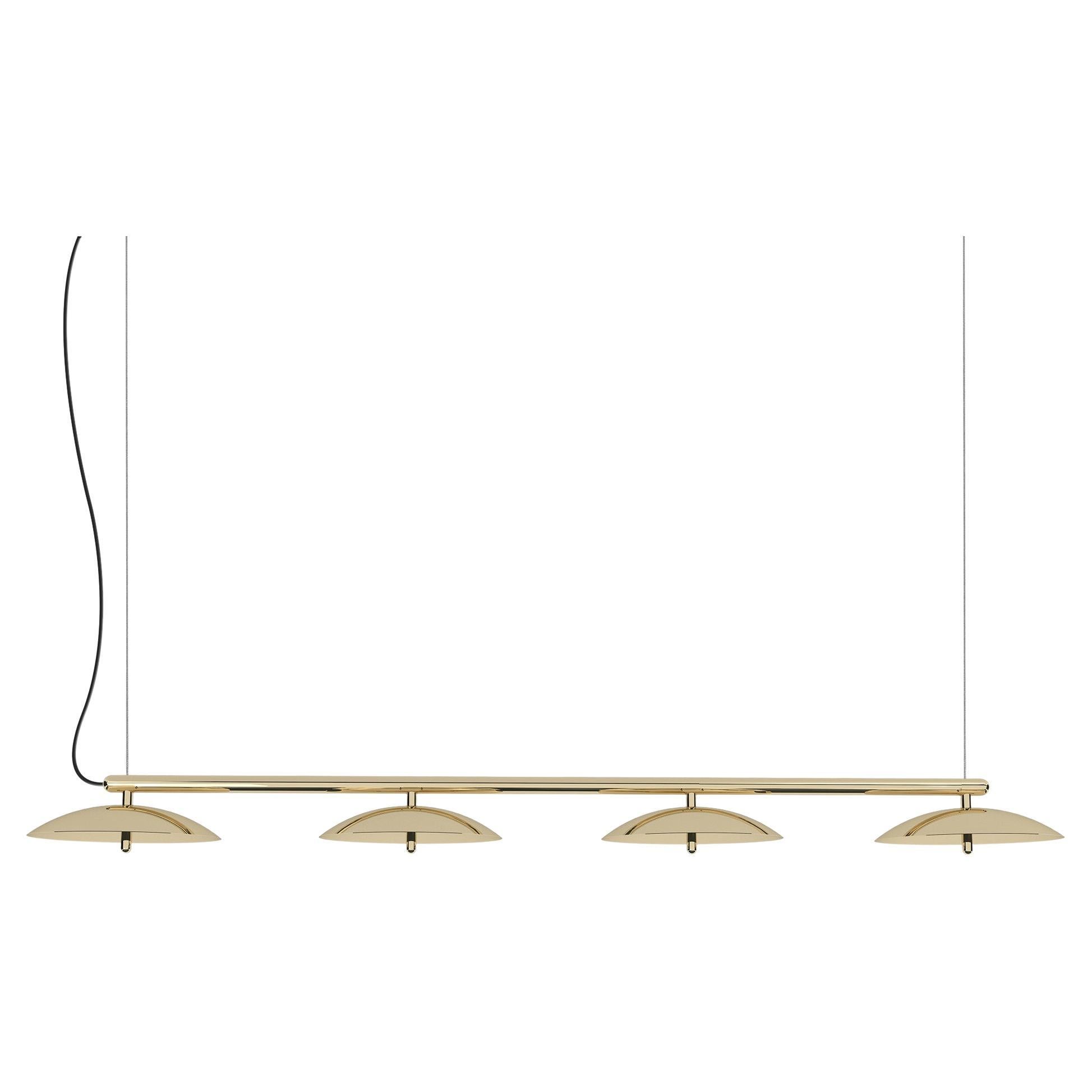 Signal Linear Pendant, by Souda, Long, Brass, Made to Order