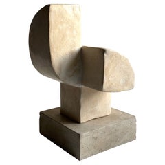 Signal-Low, On Base Sculpture in Fibre Cement & Plaster by Rachael Heritage