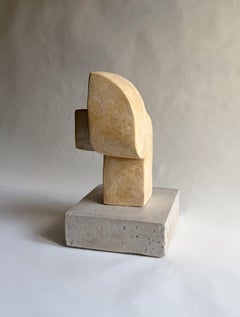 Signal-Medium, On Base Sculpture in Fibre Cement & Plaster by Rachael Heritage