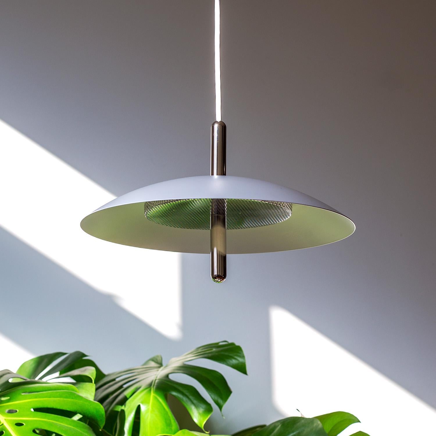Powder-Coated Signal Pendant Light from Souda, Black & Nickel, Made to Order For Sale