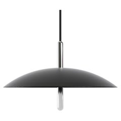 Lampe à suspension Signal de Souda, noire et en nickel, fabriquée sur commande