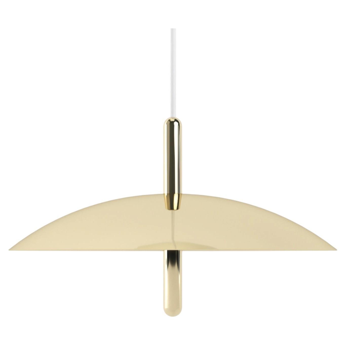 Signal Pendant Light from Souda, Brass, White Cord, Made to Order