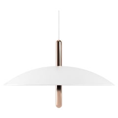 Lámpara Colgante Signal de Souda, Blanco y Cobre, En Stock