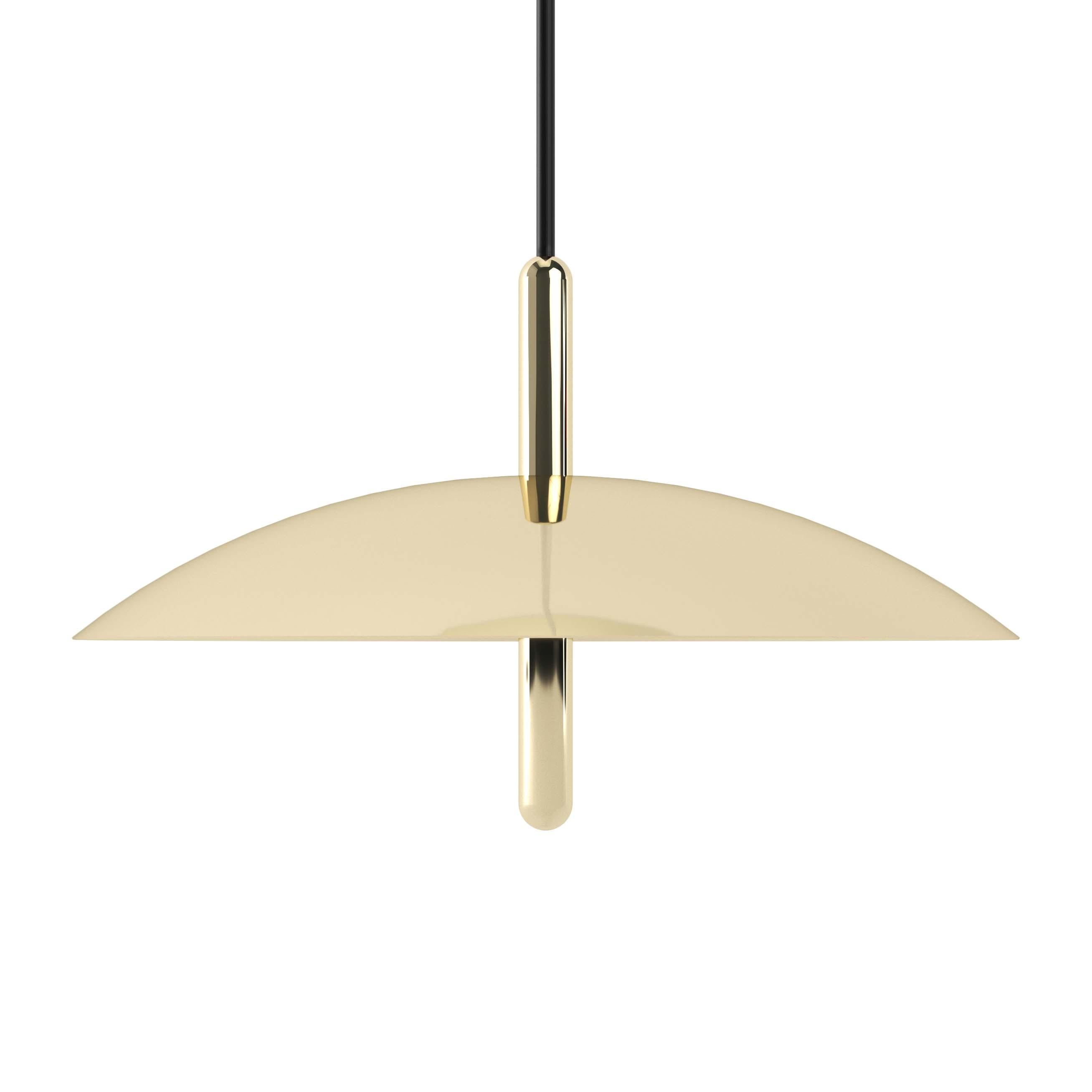 Lampe à suspension Signal de Souda, blanche et en cuivre, fabriquée sur commande en vente 2