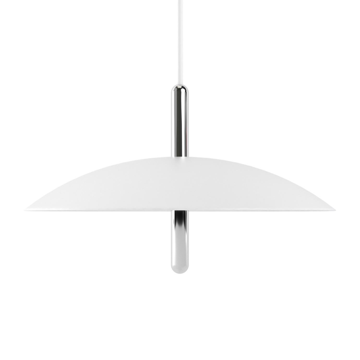 Signal-Hängelampe von Souda, Weiß & Kupfer, auf Bestellung gefertigt im Angebot 1