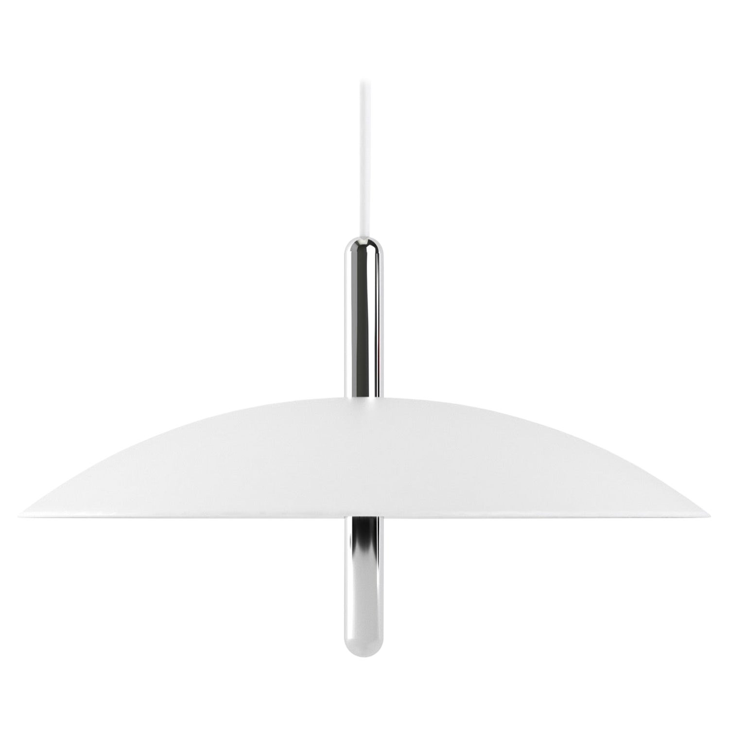 Signal Pendant Light from Souda, White x Nickel, in Stock For Sale