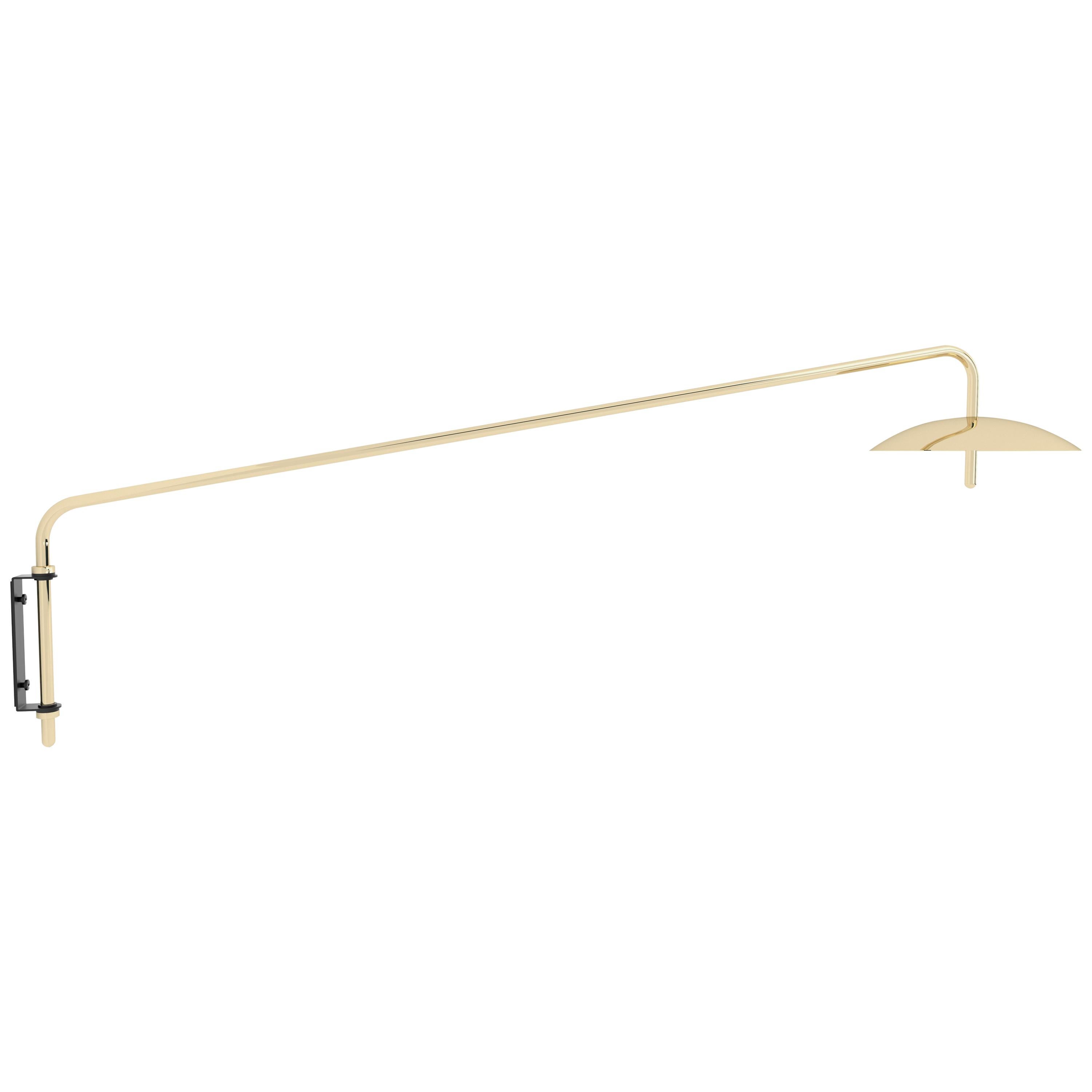 Signal Swing Arm-Wandleuchter aus Messing, lang, von Souda, auf Bestellung gefertigt