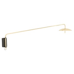 Signal Swing Arm Sconce in Brass, Long, Hardwire, from Souda, Made to Order