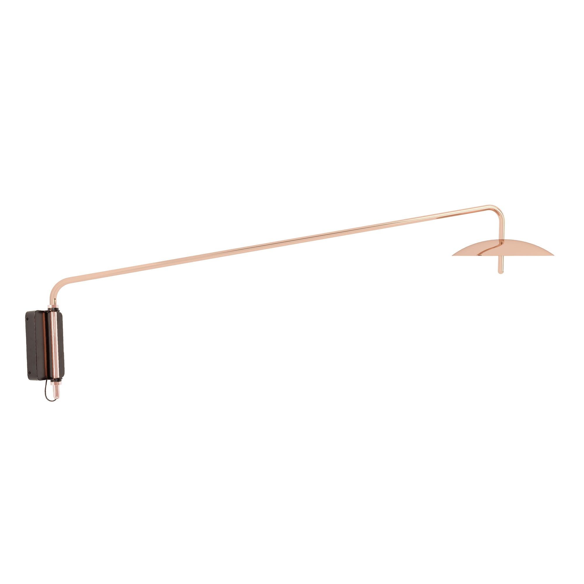 Signal Swing Arm Sconce in Copper, Long, from Souda, Made to Order For Sale 1