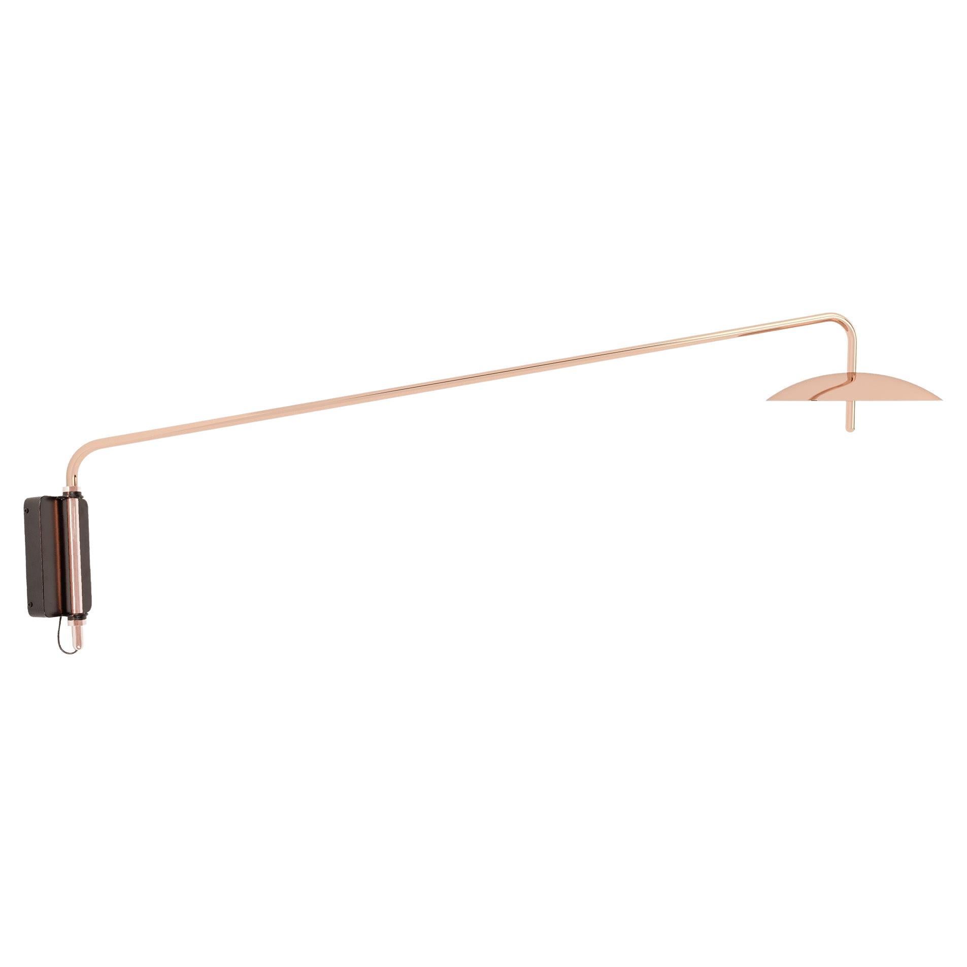 Signal Swing Arm Sconce in Copper, Long, Hardwire, from Souda, Made to Order For Sale