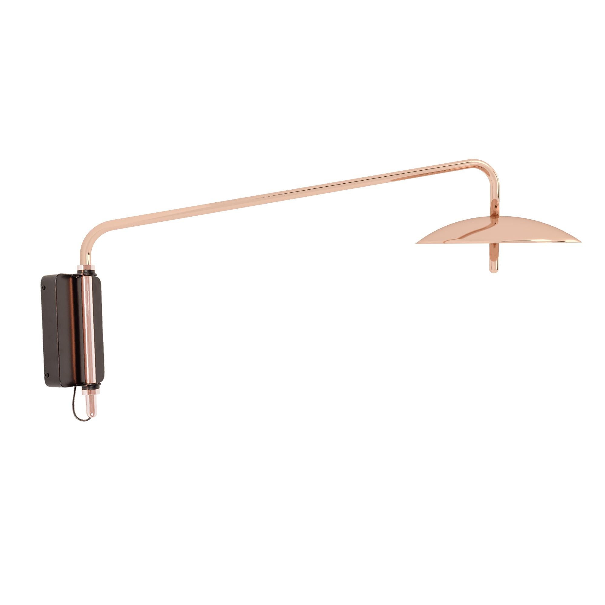 Signal Swing Arm Sconce in Copper, Short, from Souda, Made to Order For Sale 1