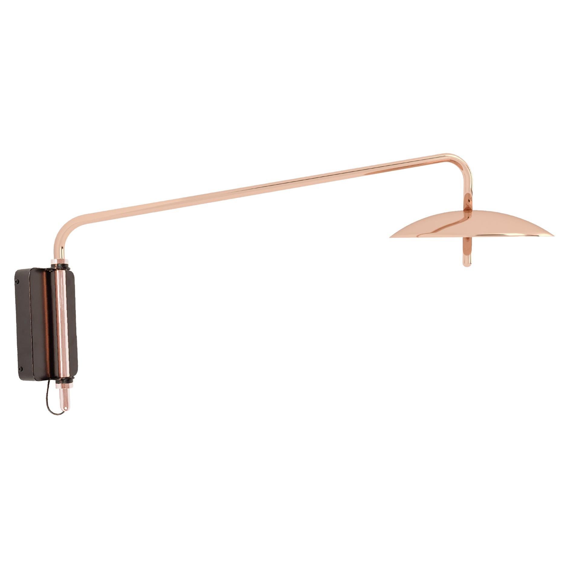 Signal Swing Arm Sconce in Copper, Short, Hardwired, Souda, Made to Order For Sale