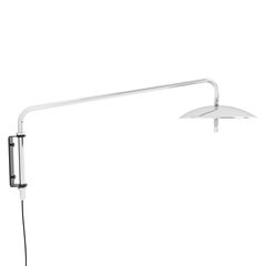 Lampada a braccio oscillante Signal in nichel, corta, cablata, Souda, su ordinazione
