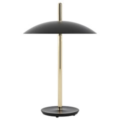 Signal-Tischlampe von Souda, Schwarz und Messing, auf Bestellung gefertigt