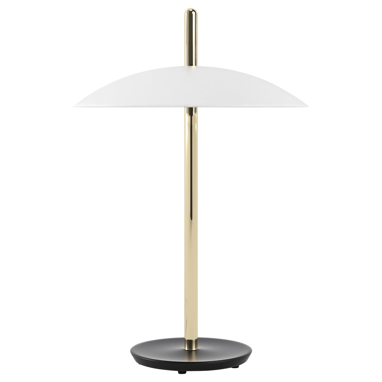 Lampada da tavolo Signal di Souda, bianco x ottone, su ordinazione