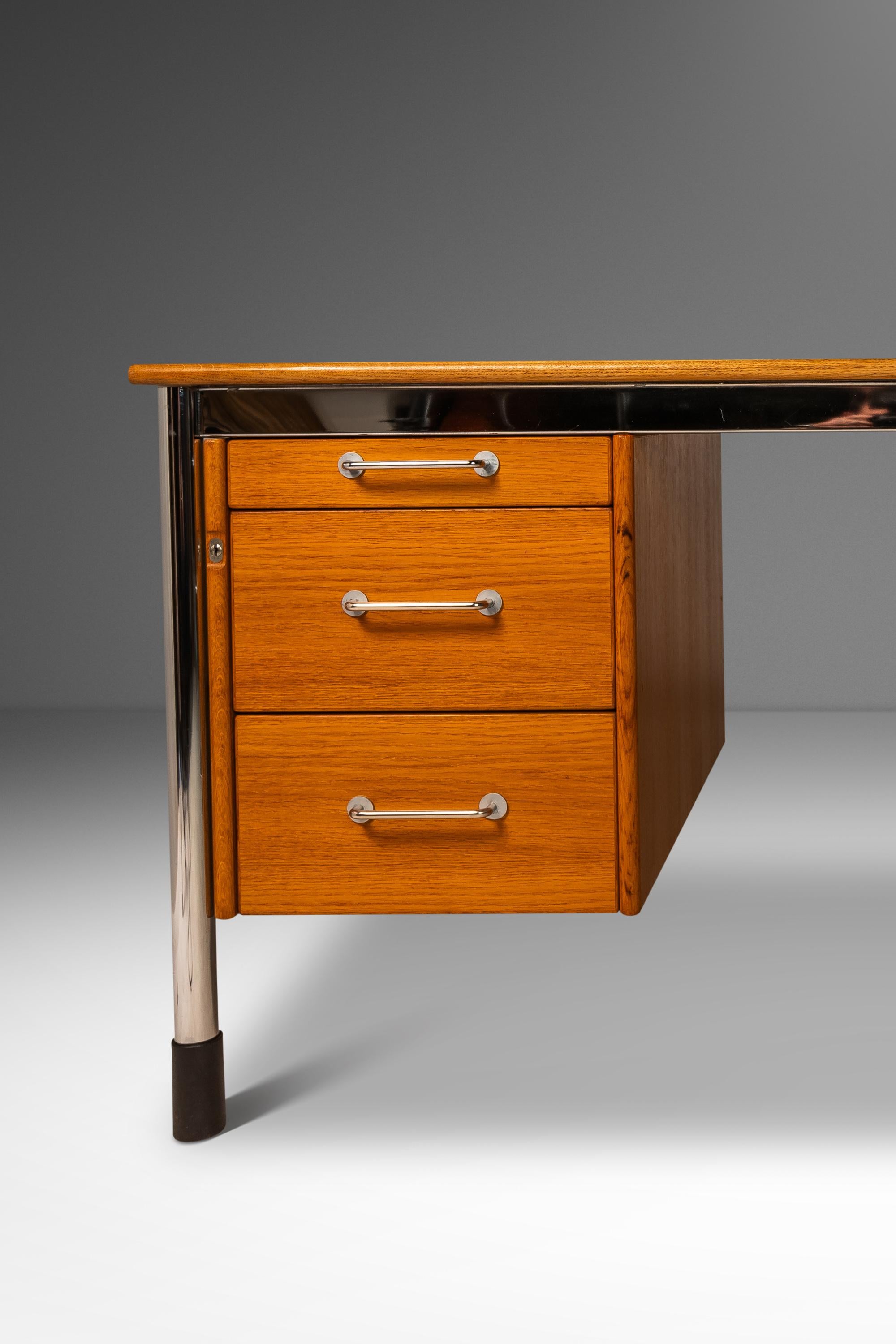 'Signatur' Executive Desk in Honey Oak, Tord Bjorklund for IKEA, Sweden, c. 1980 6
