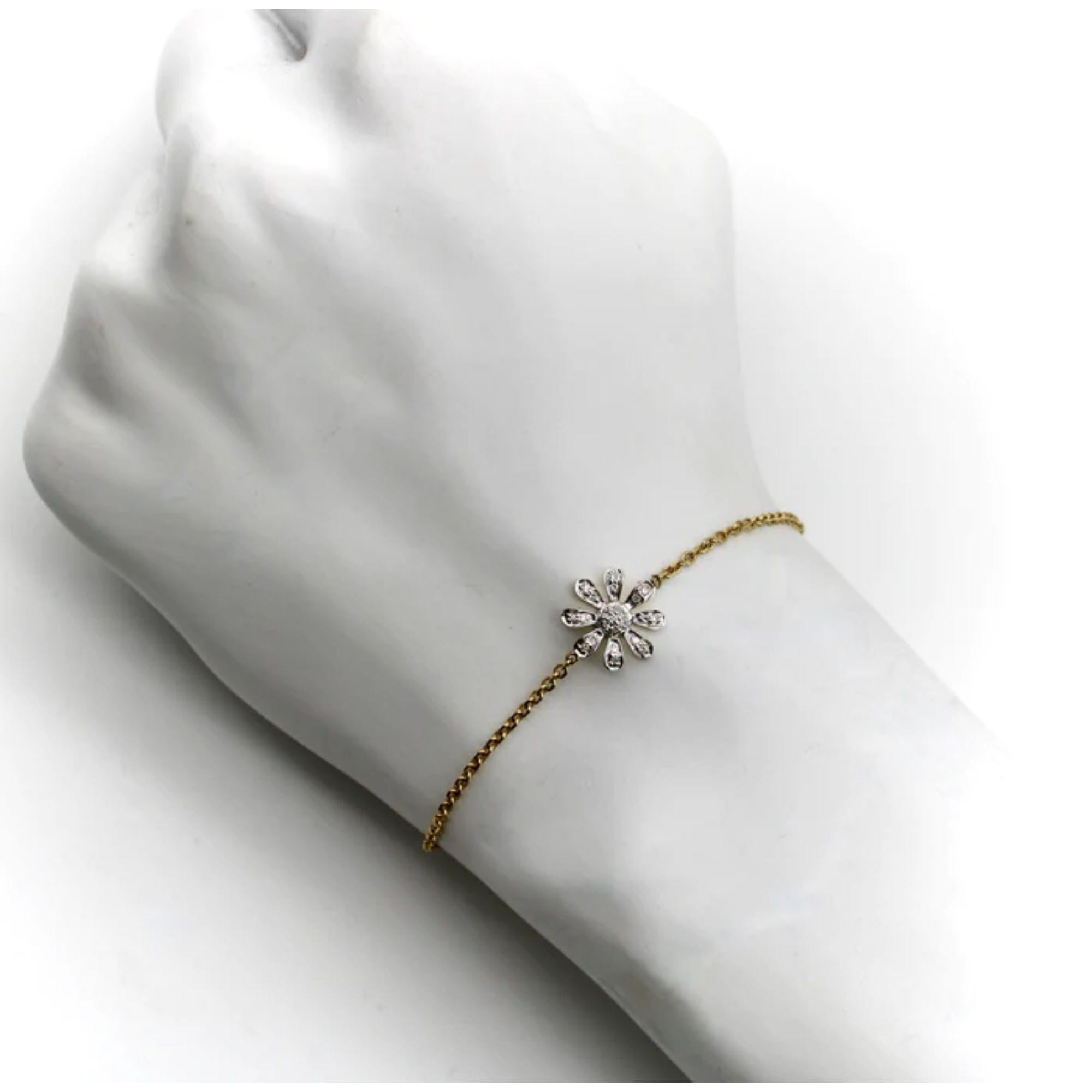 De las mujeres Pulsera Signature Daisy de Diamantes de Oro de 14 K en venta