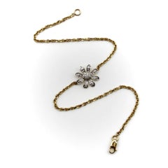 Signature 14K Gold Diamond Daisy Bracelet