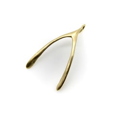 Ciondolo Signature Make a Wishbone in oro 14K