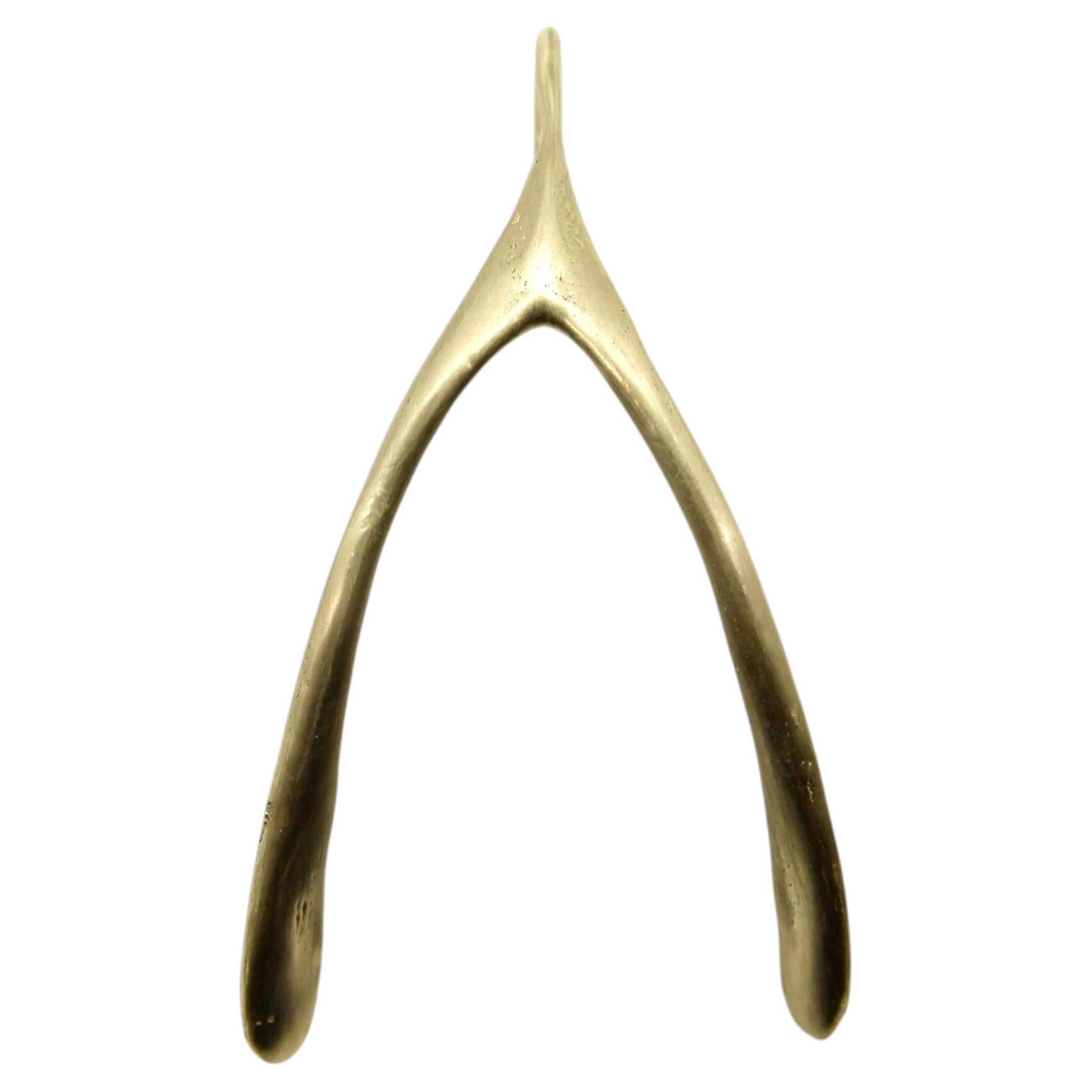 Signature 14K Gold Make a Wish Wishbone Pendant