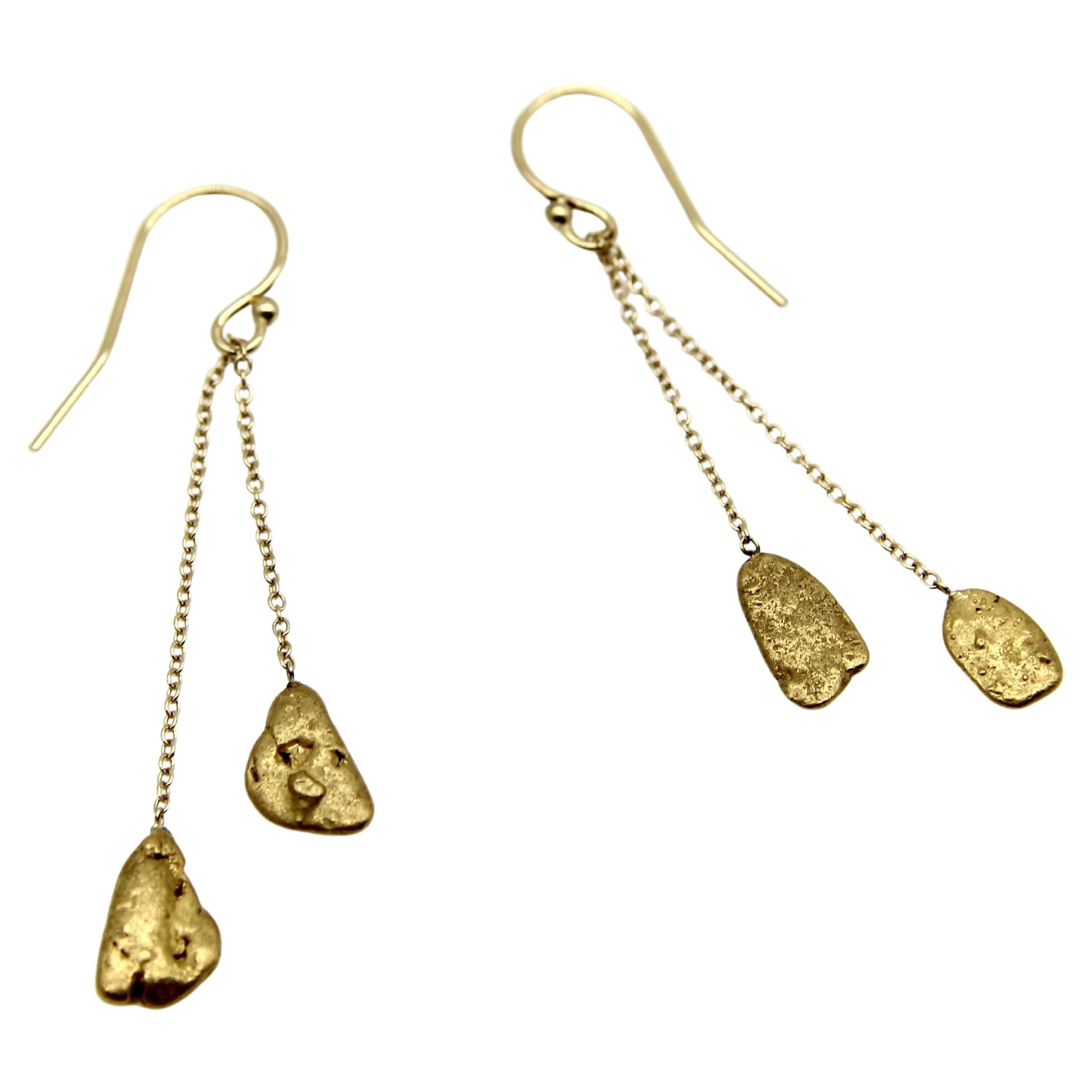 Nugget earrings 18k deals