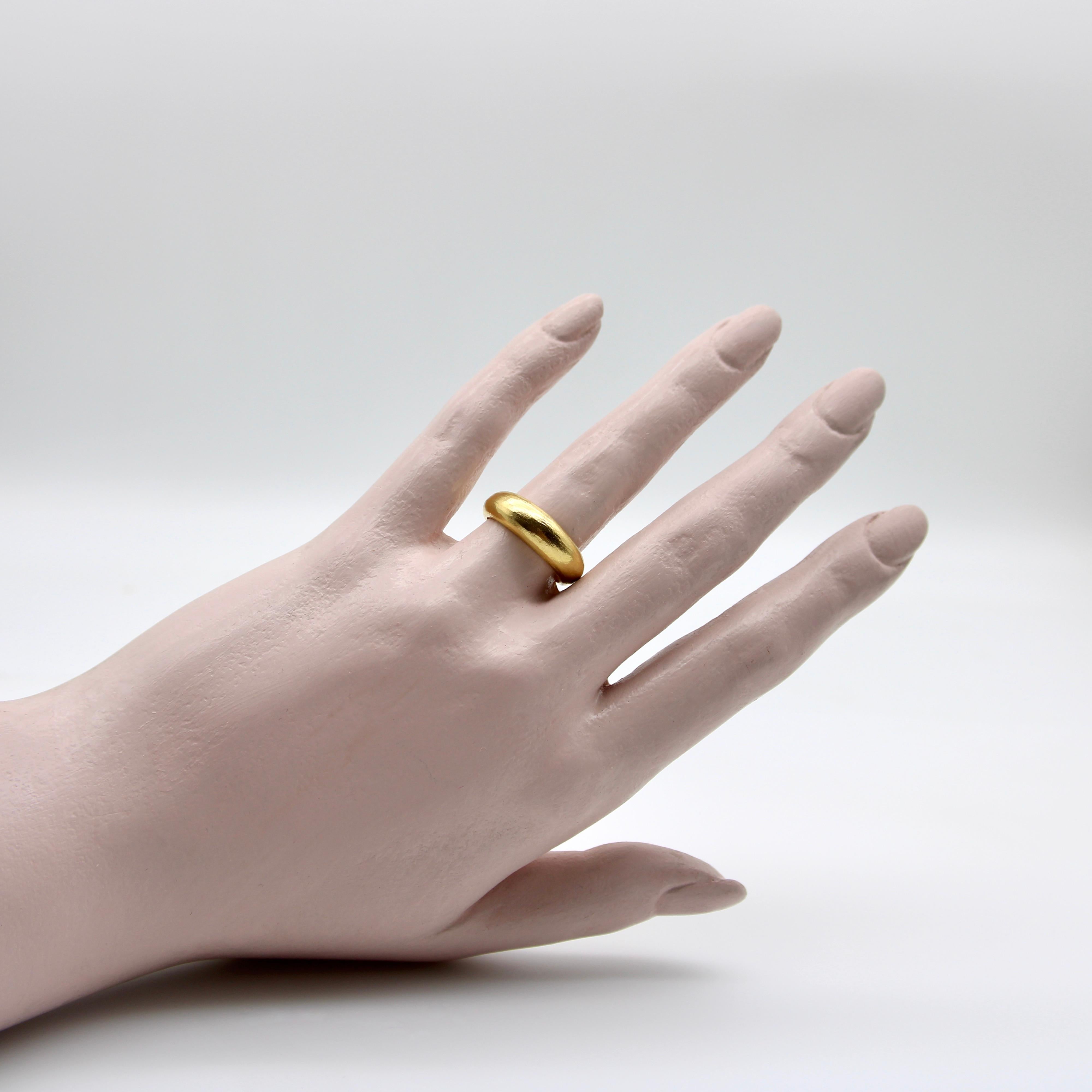 Signature 22K Gold Dome Ring For Sale 5