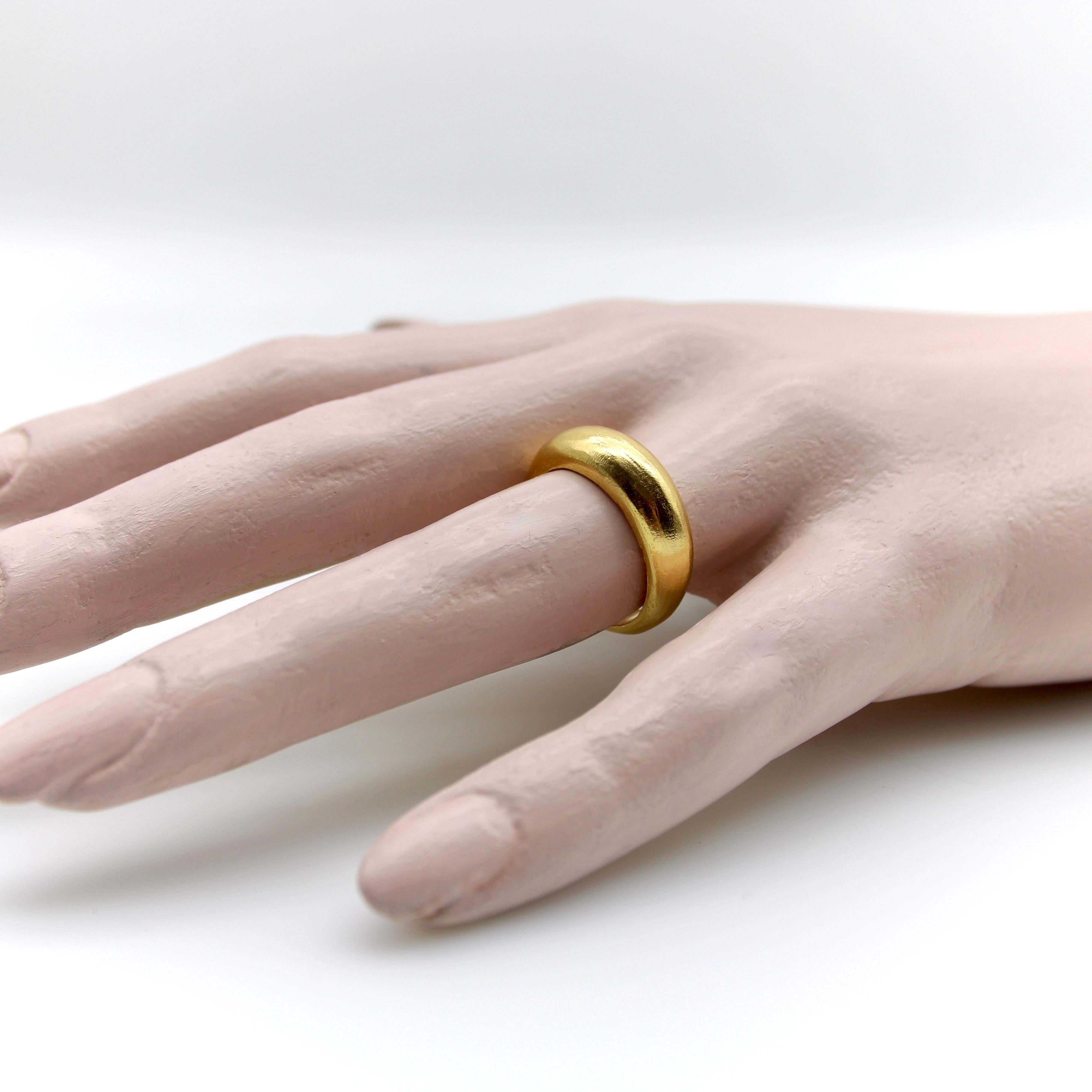 Signature 22K Gold Dome Ring For Sale 6