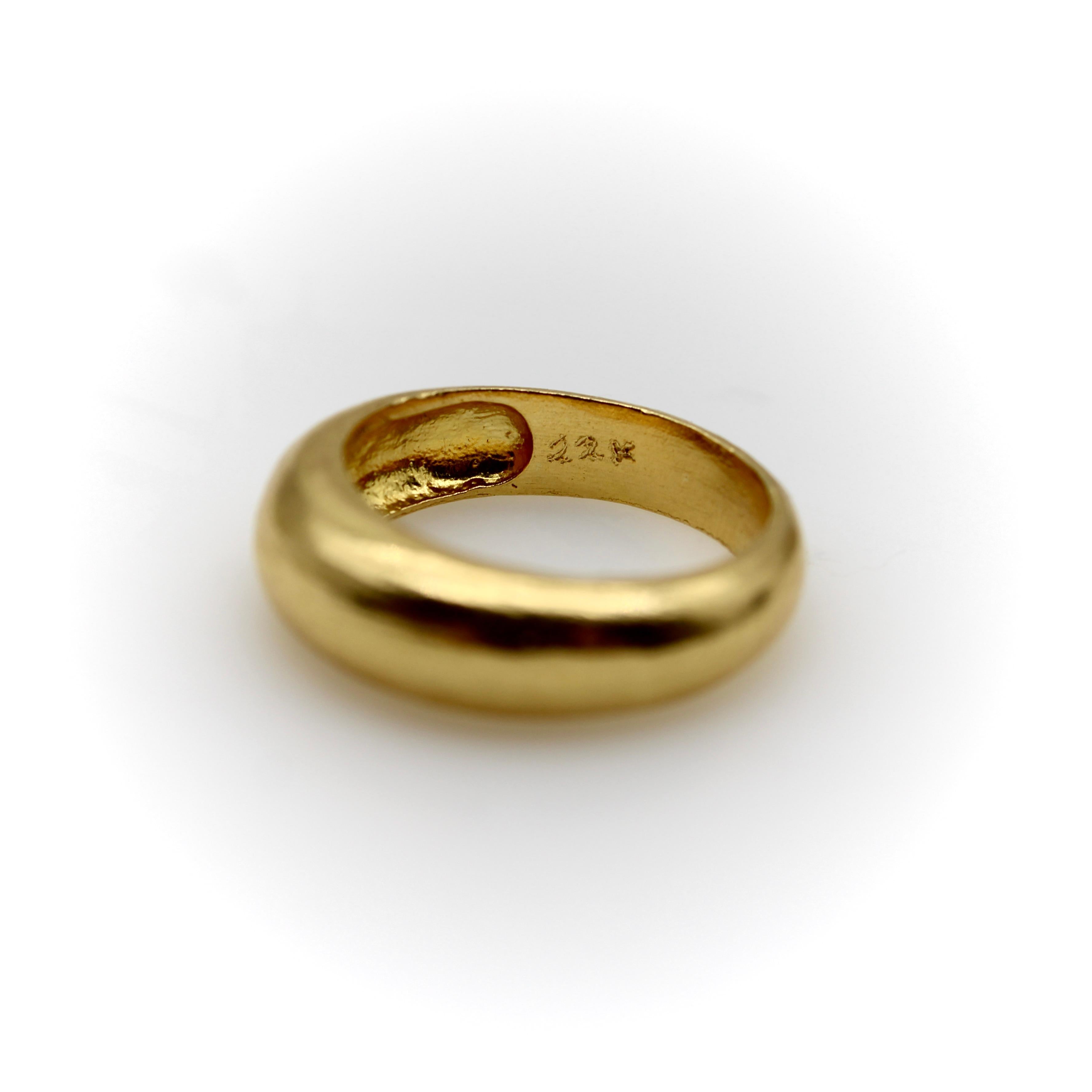 Signature 22K Gold Dome Ring For Sale 3