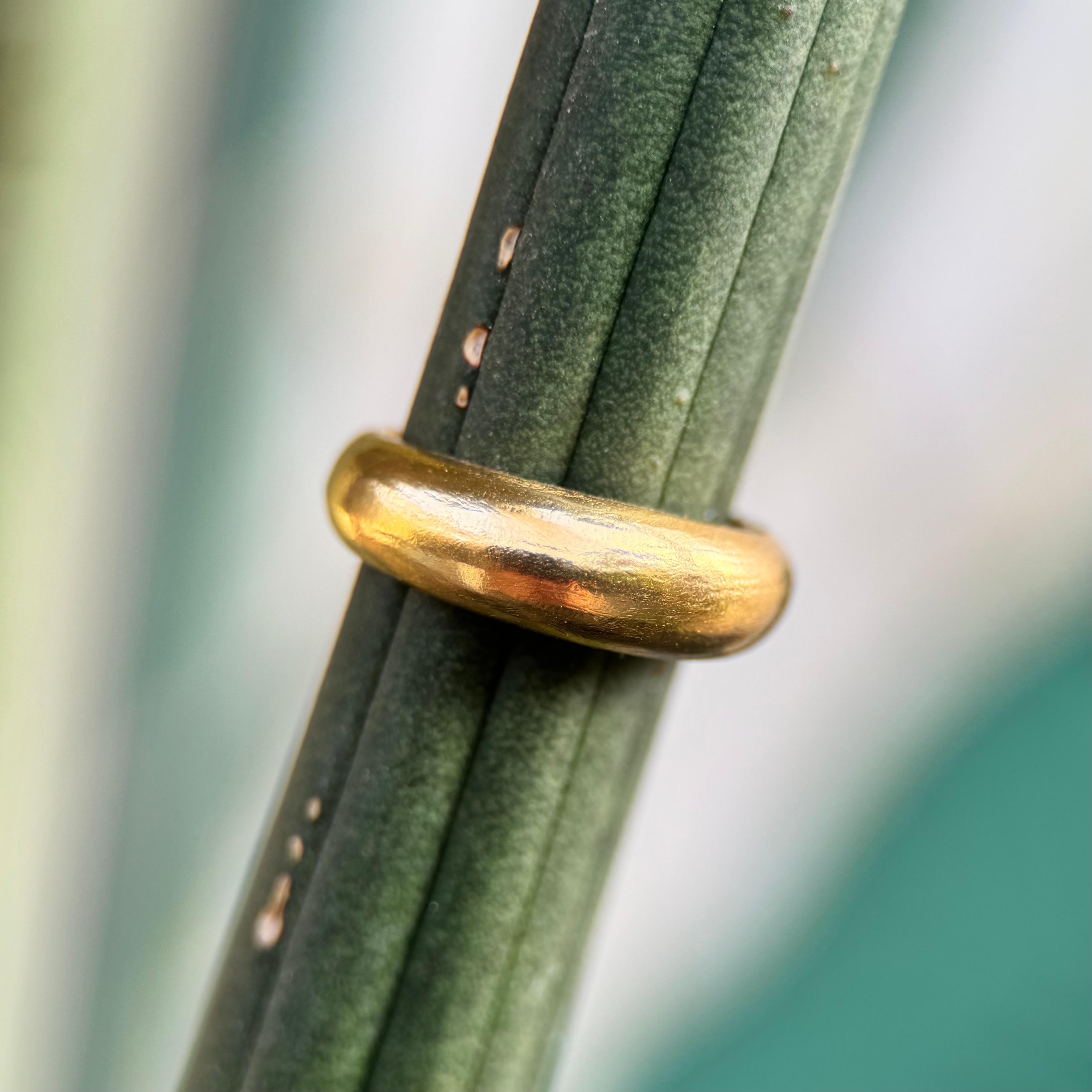 Signature 22K Gold Dome Ring For Sale 4