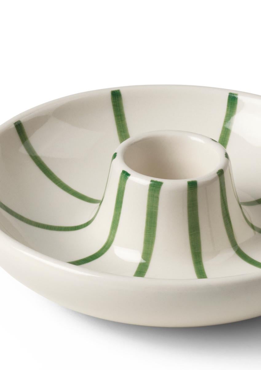 Signature Candle Holder, Green In New Condition For Sale In New York, NY