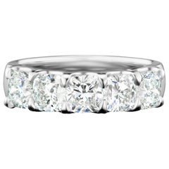 Signature Cushion Diamond Anniversary Ring in 18 Karat White Gold