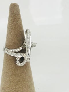 Signature, Diamond Free-Form Cocktail Diamond Ring White Gold, Contemporary