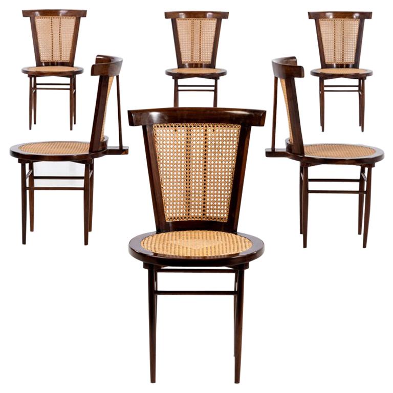 Signature Dining Chairs Set by Joaquim Tenreiro “Cadeira Small" For Sale