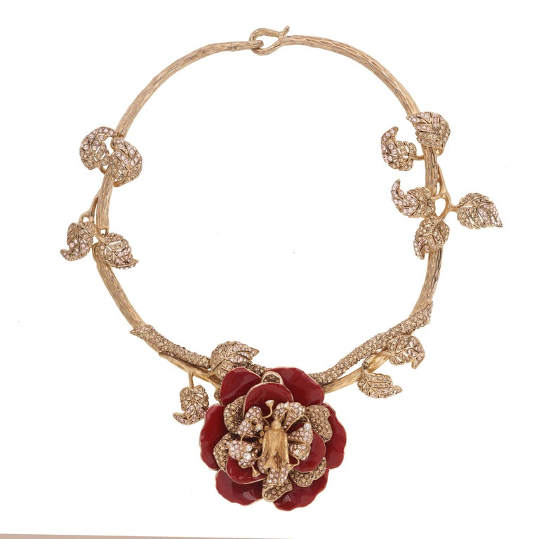 Ines x CINER Signature Flower Necklace For Sale at 1stDibs