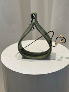 Signature J.S. Hanging Decor Piece with Rod – Decorative Ceramic Wall Planter