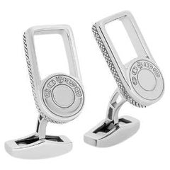 Signature Lock Cufflinks in Rhodium Plated Silver