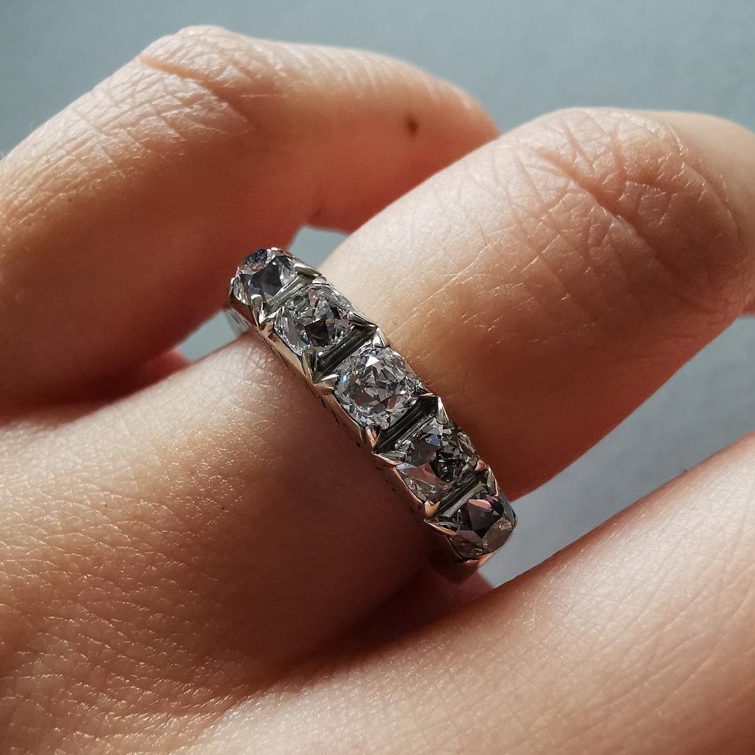 For Sale:  Signature Old Mine Diamond Band 3