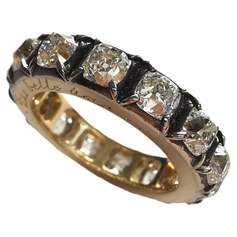 Im Angebot: Eternity-Ring mit Diamant im alten Minenschliff ()